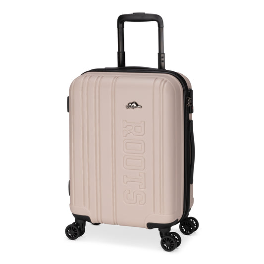 Product Image – Roots Identity 19" Hardside Spinner Carry-on, light taupe, front angled view