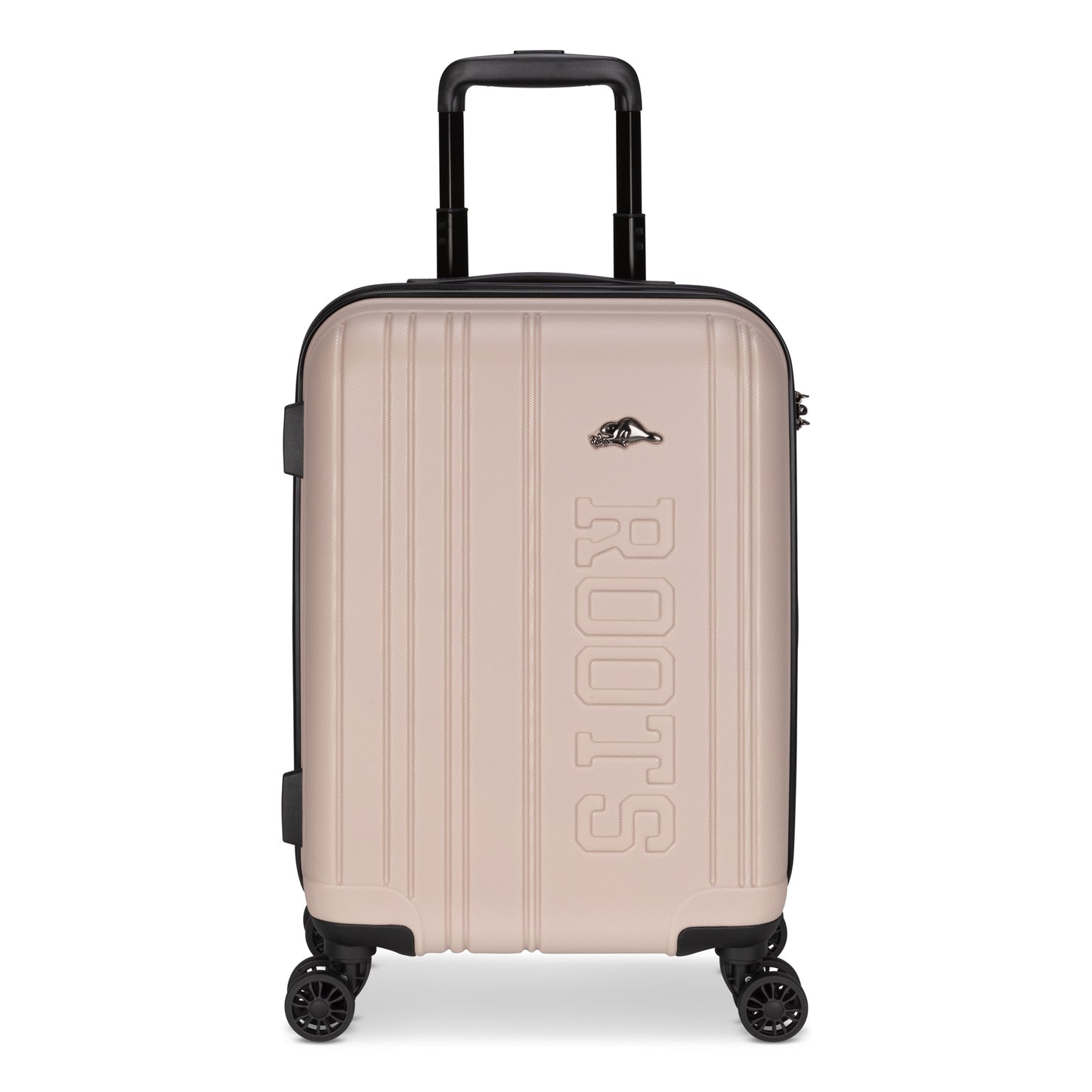 Roots Identity 19" Hardside Spinner Carry-on, light taupe, front view