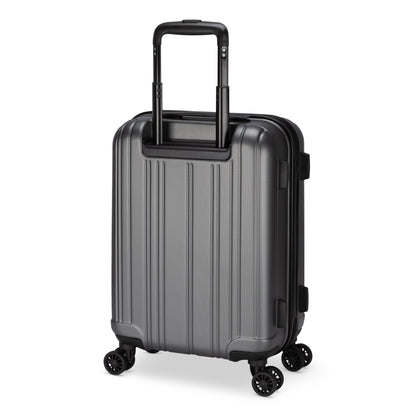 Roots Identity 19" Hardside Spinner Carry-on, anchor grey, back angled view