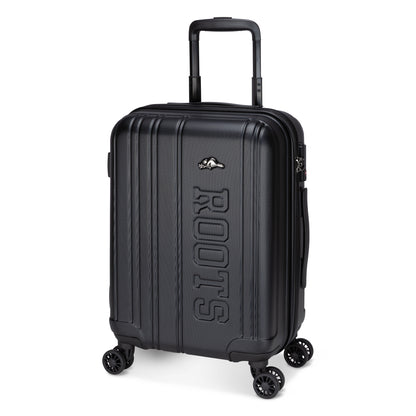 Roots Identity 19" Hardside Spinner Carry-on, black, front angled view