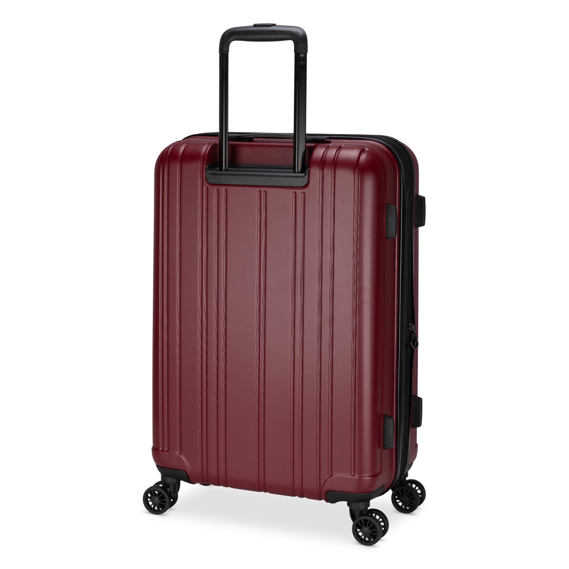 Roots Identity 24" Expandable Hardside Spinner, merlot red, back angled view