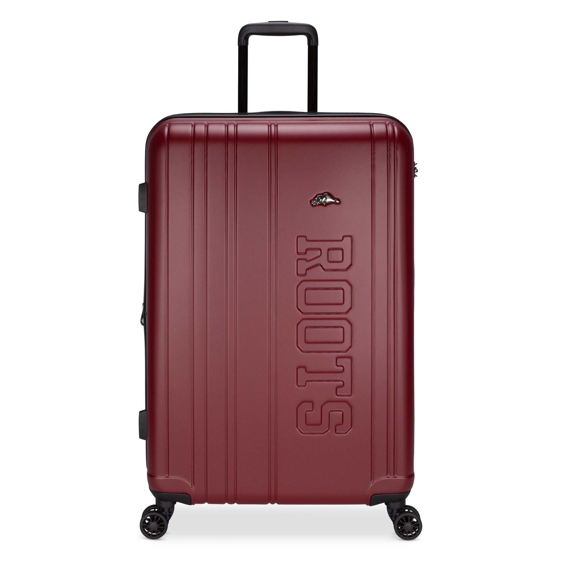 Roots Identity 28" Expandable Hardside Spinner, merlot red, front view