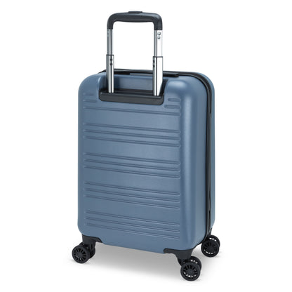 Roots Chalet Hardside Spinner Carry-on, blue, back angled view