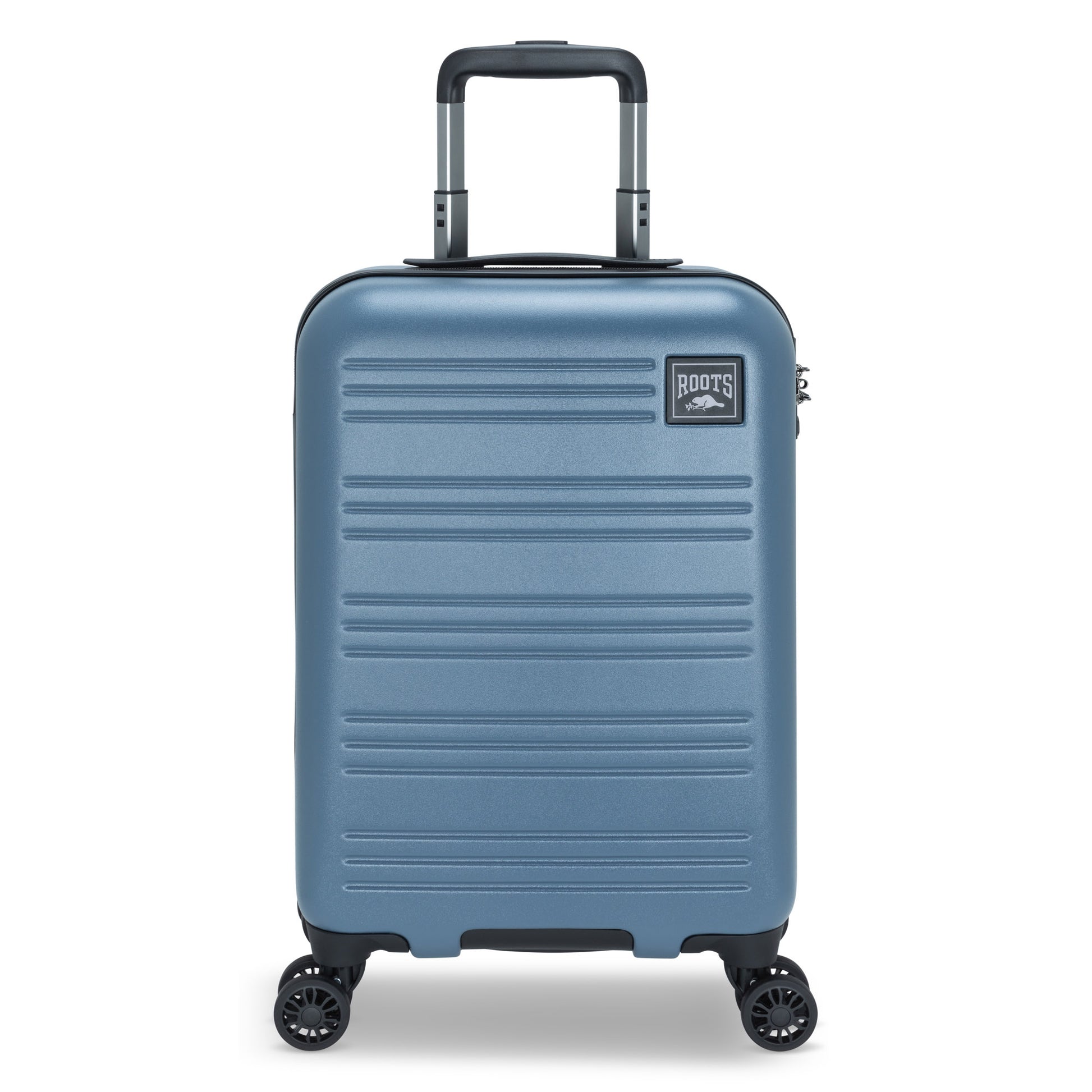 Roots Chalet Hardside Spinner Carry-on, blue, front view