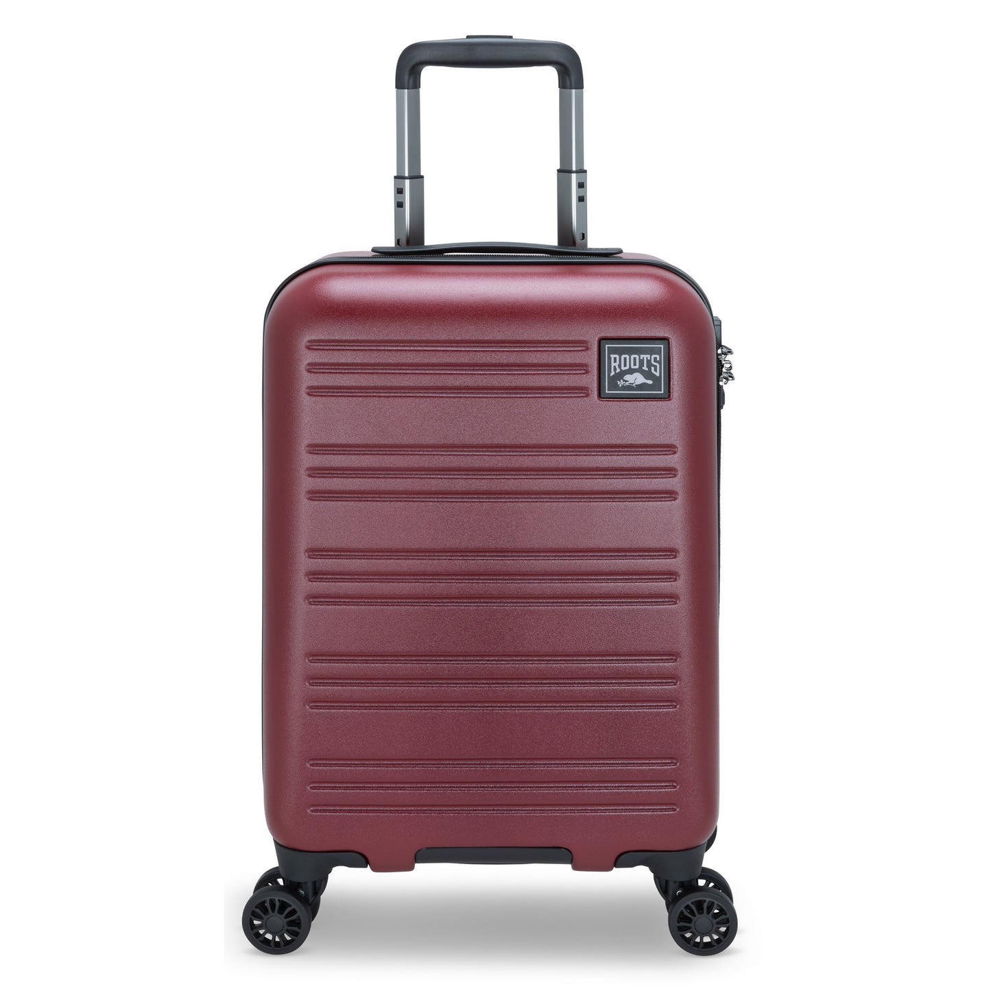 Roots Chalet Hardside Spinner Carry-on, merlot red, front view