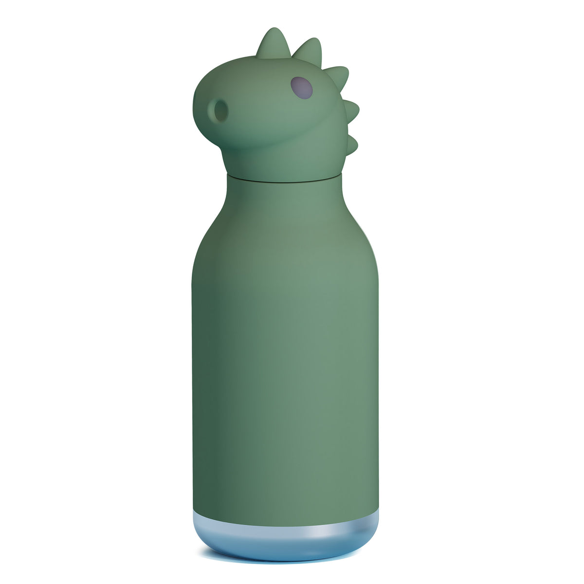 Asobu Bestie Bottle in green, featuring a collectible silicone dinosaur-shaped lid.
