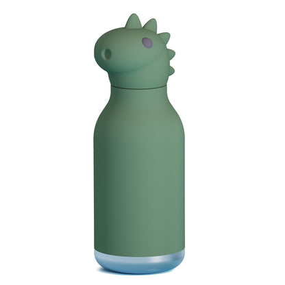 Asobu Bestie Bottle in green, featuring a collectible silicone dinosaur-shaped lid.