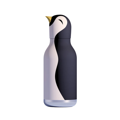 Asobu Bestie Bottle, a vacuum insulated water bottle shaped like a penguin.