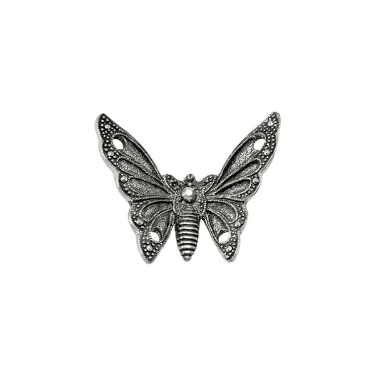 Product Image – Seagull Pewter Monarch Pin featuring an intricate butterfly wing pattern and a striped body.