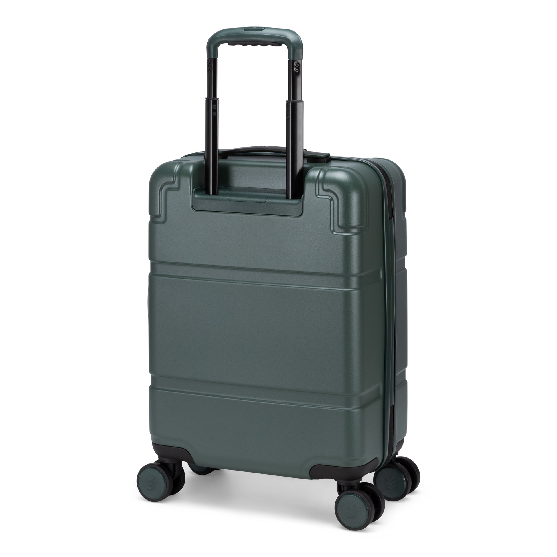 Travelite Itinerary Hardside Spinner Carry-on, dark green with TSA lock, 4 wheels & telescopic handle.
