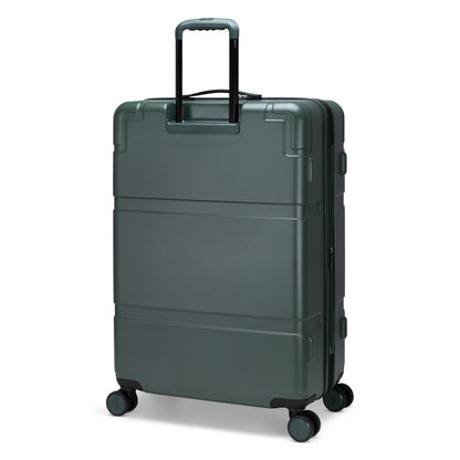 Travelite Itinerary Large Hardside Spinner: dark green, 4 wheels, TSA lock, expandable, telescopic handle.
