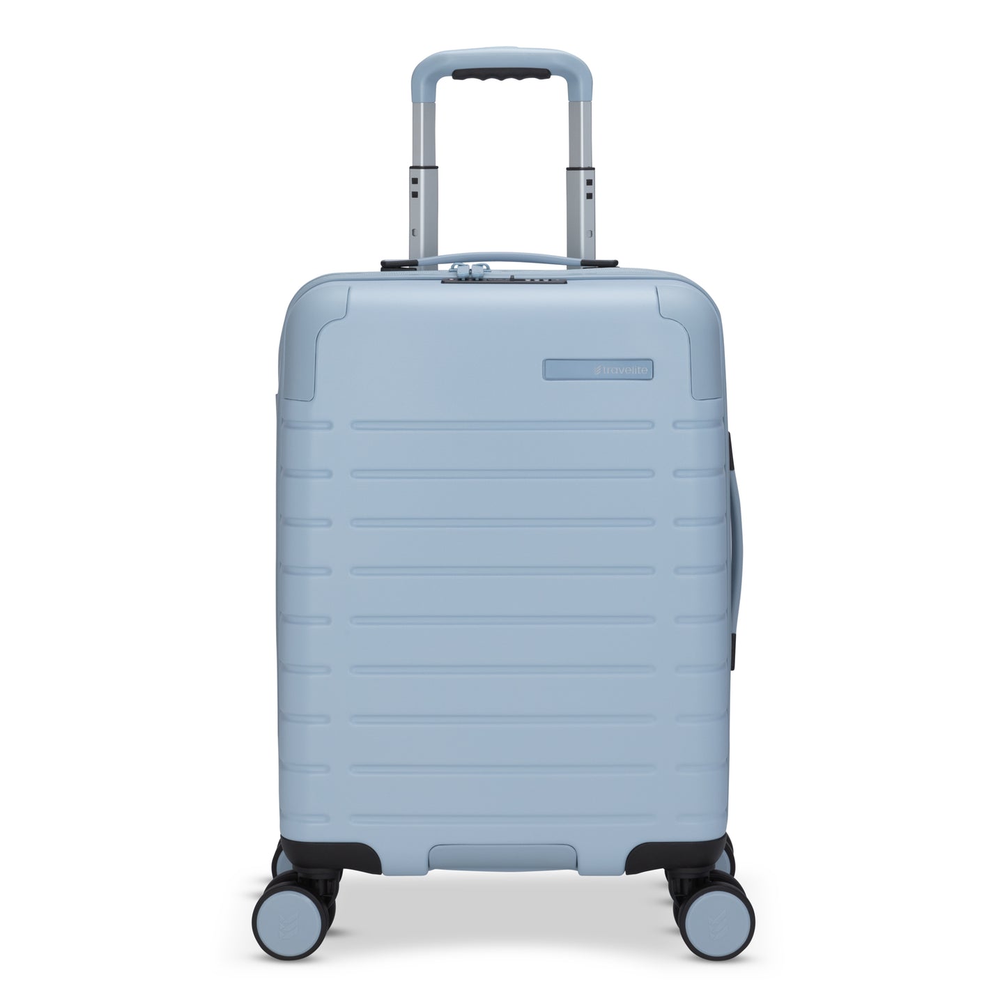 Travelite Epicure 19" Hardside Spinner Carry-on, Niagara Mist light blue colour, front view