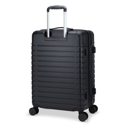 Travelite Epicure 24" Expandable Hardside Spinner, black, back angled view