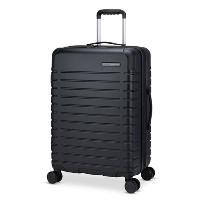 Travelite Epicure 24" Expandable Hardside Spinner, black, front angled view