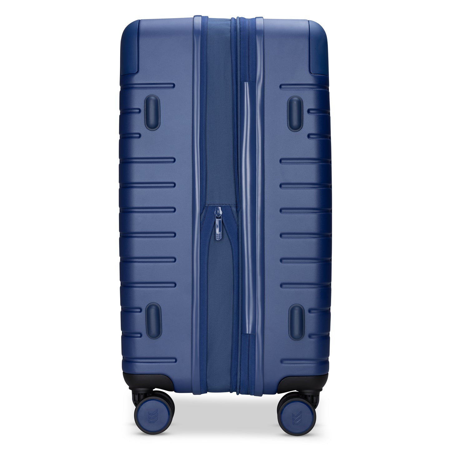 Travelite Epicure 28" Expandable Hardside Spinner, set sail blue colour, side view, expanded