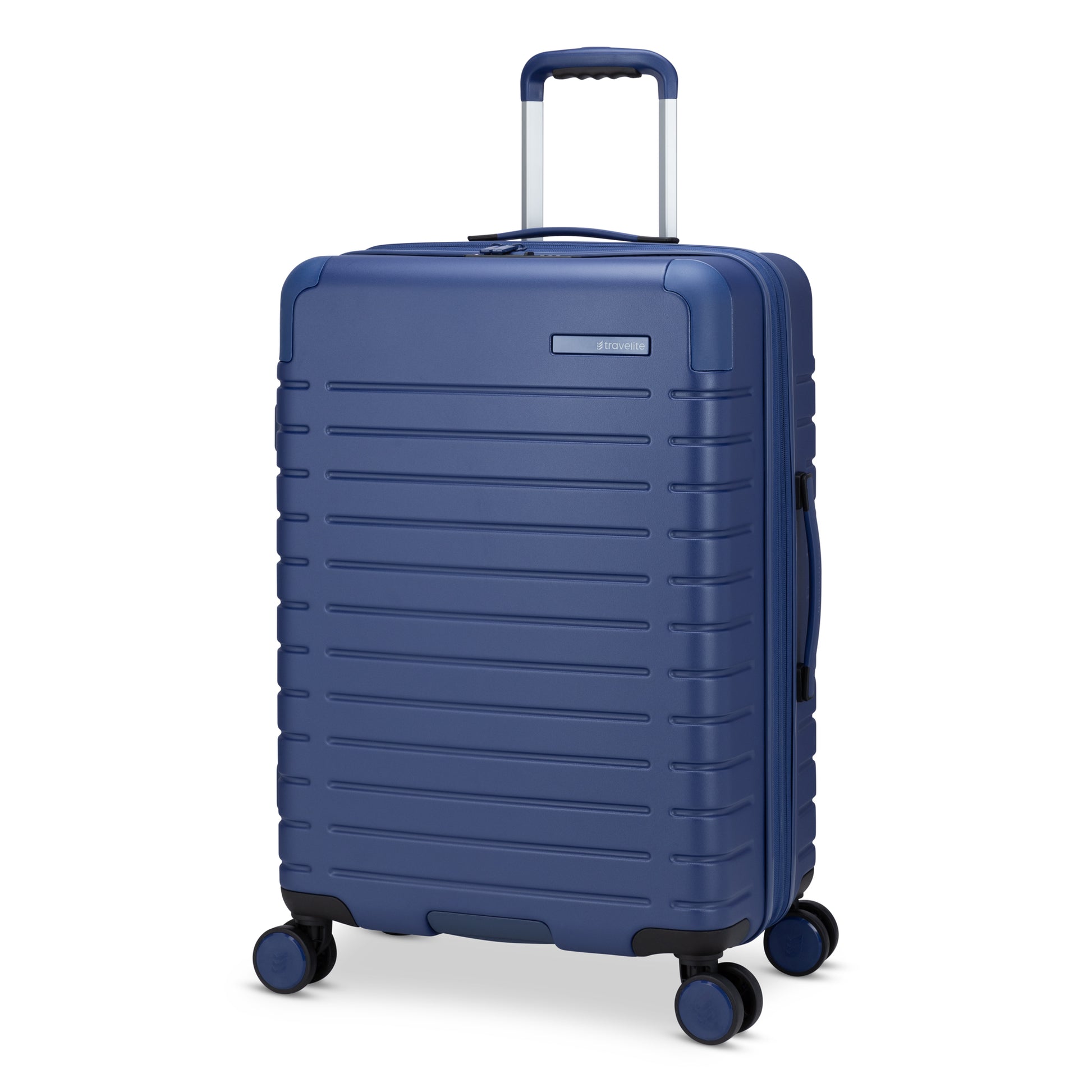 Travelite Epicure 24" Expandable Hardside Spinner, set sail blue colour, front angled view