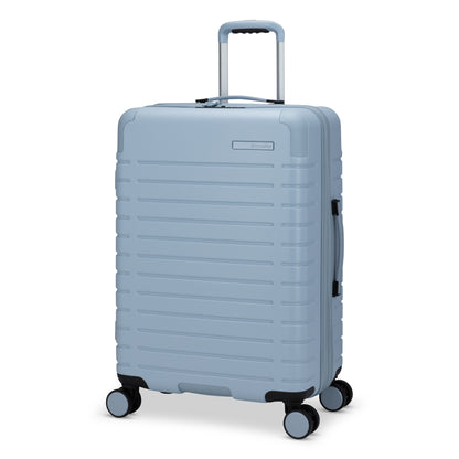 Travelite Epicure 24" Expandable Hardside Spinner, Niagara Mist light blue colour, front angled view