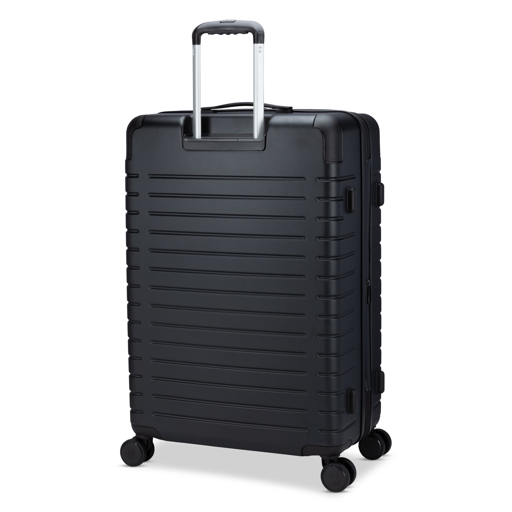 Travelite Epicure 28" Expandable Hardside Spinner, black, back angled view