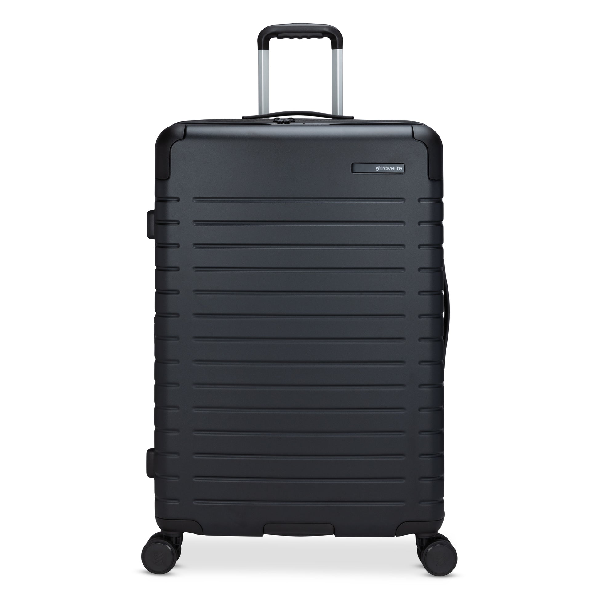 Travelite Epicure 28" Expandable Hardside Spinner, black, front view