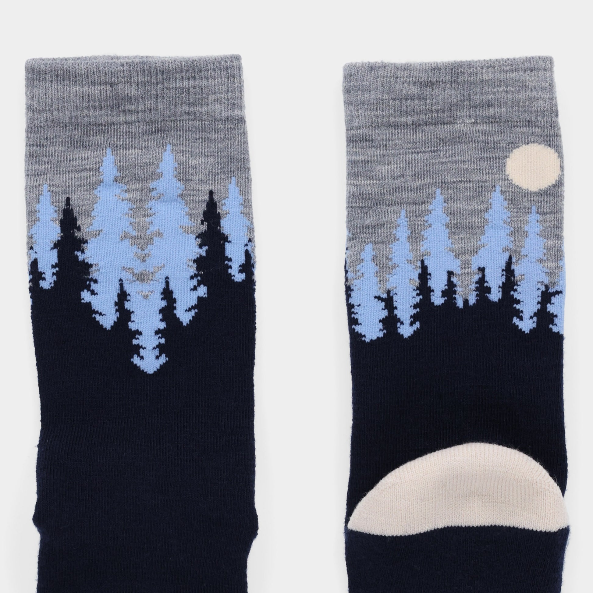 Tilley Landscape Sock - ONLINE ONLY: Forest silhouette, moon design, moisture wicking & odour control.