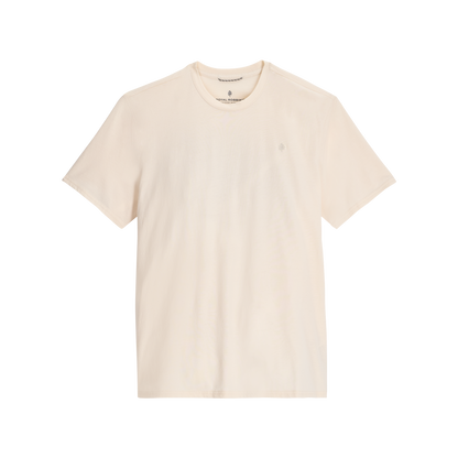 Royal Robbins Men's RR Graphic Tee in soft organic cotton, short-sleeve crew neck, laid flat on white background.