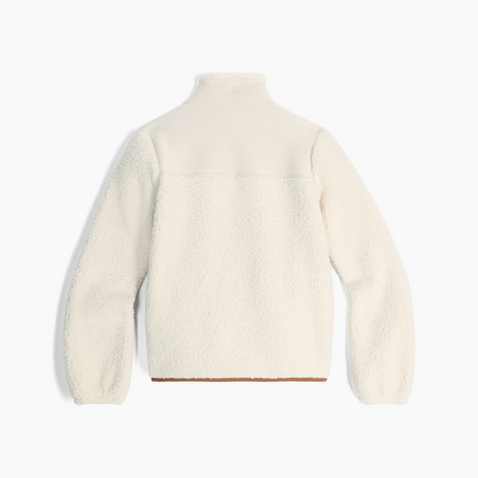 Product Image – Royal Robbins Women's Palisades Jacket in cream with high collar and contrast yoke, shown from the back.