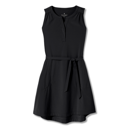 Royal Robbins Spotless Traveller Tank Dress: Sleeveless, V-neck, belted waist, 2 pockets. ONLINE ONLY.