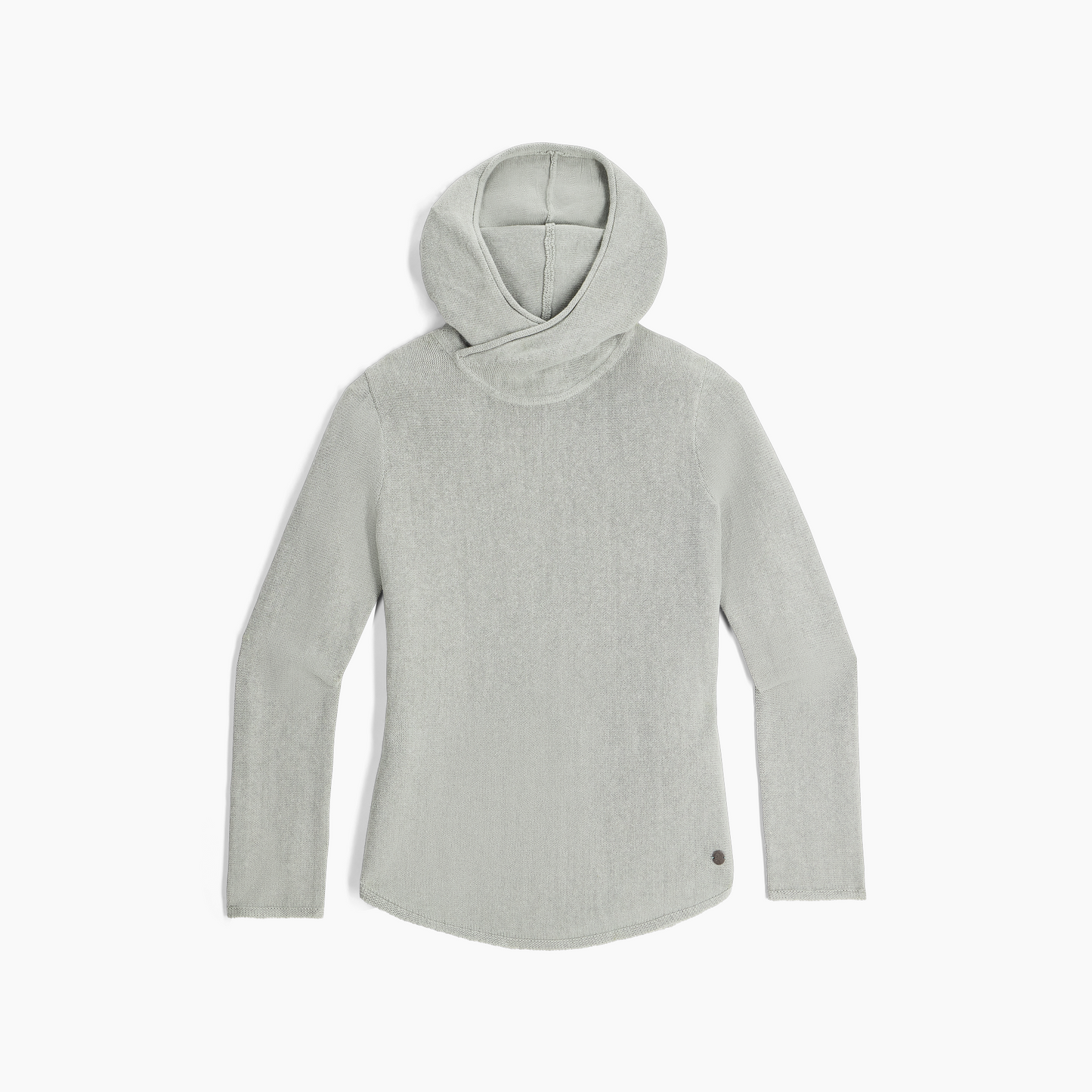 Royal Robbins Women's Headlands Hemp Hoodie in light gray, perfect for 3-season layering. ONLINE ONLY.
