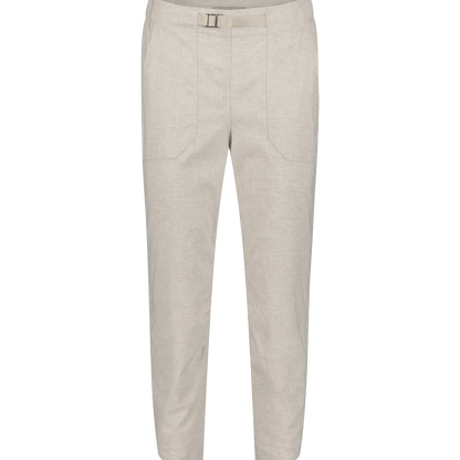 Royal Robbins Women's Hempline Capri pants with front pockets and belt loops, shown on a white background.
