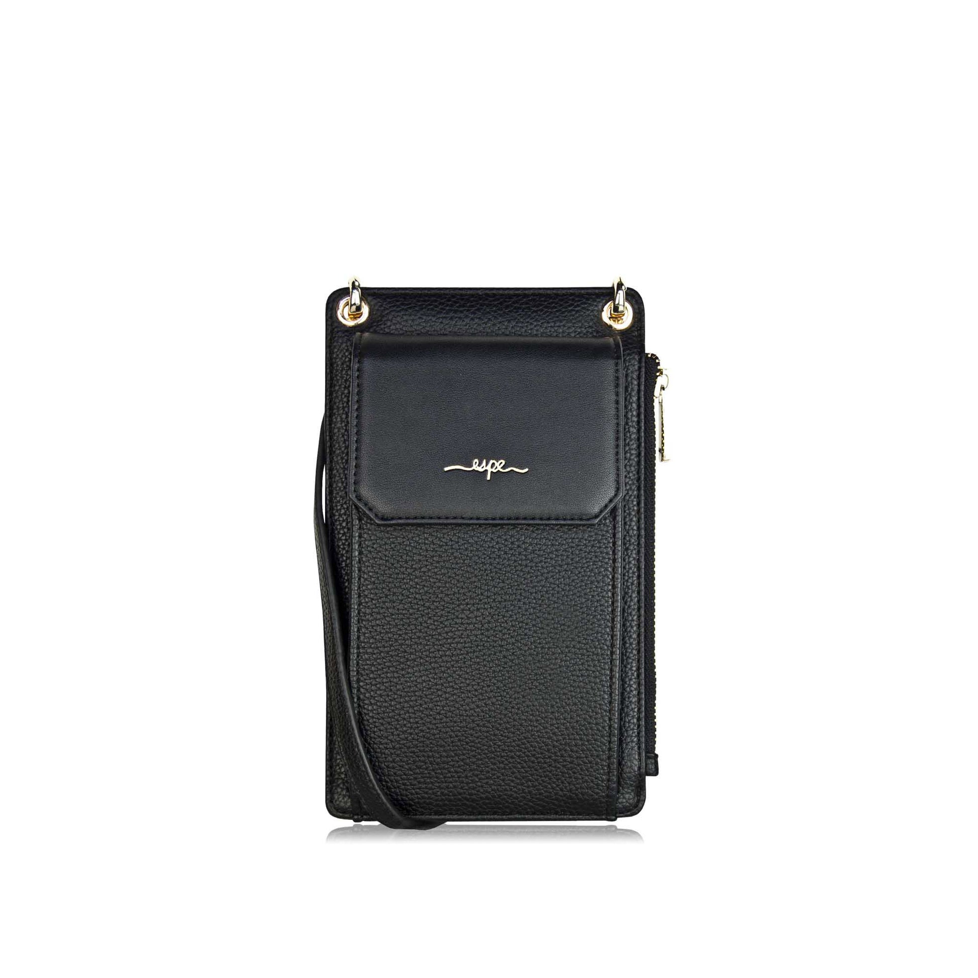 Espe Zinnie Mini Crossbody, black, front view