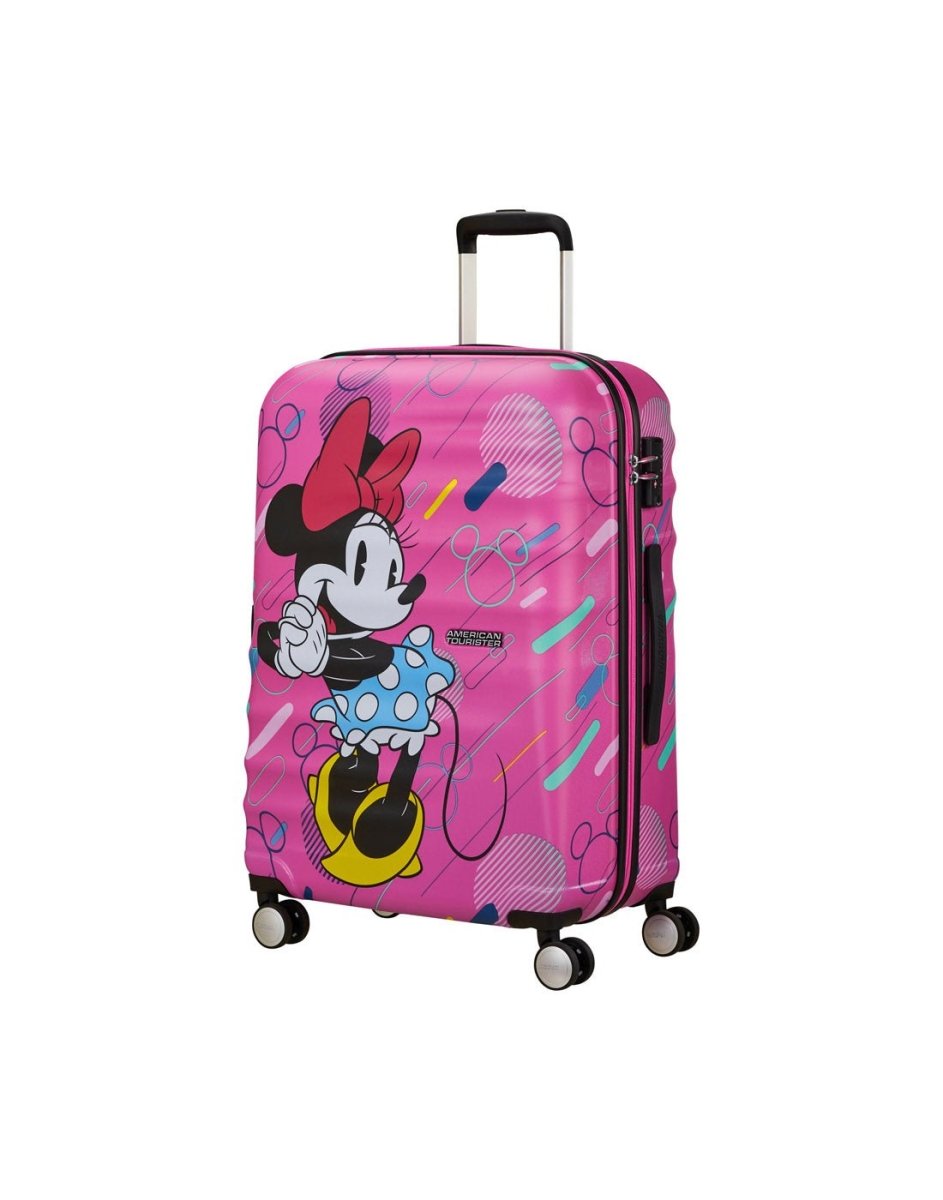 American Tourister Disney Wavebreaker Medium Spinner - Minnie Future Pop, front angled view