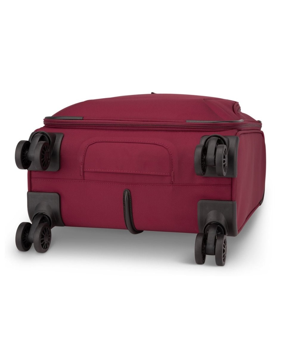 Atlantic Artisan III 19" Spinner Carry-on, burgundy, bottom view