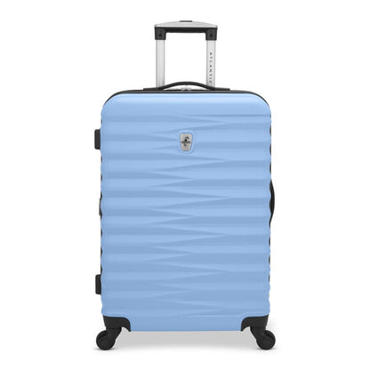 Atlantic Chaser Hardside 24" Expandable Spinner in powder blue colour, front view