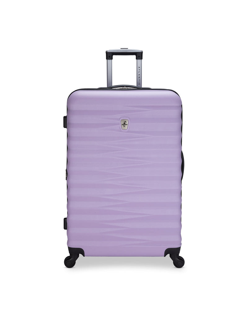 Atlantic Chaser Hardside 28" Expandable Spinner in lilac purple, front view