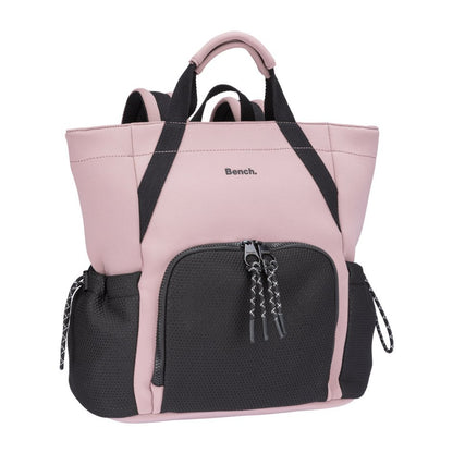 Bench Aria Convertible Satchel, pink with black accents, front view