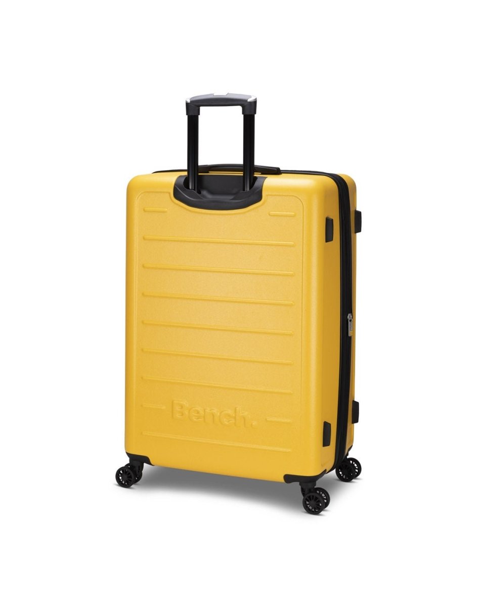 Bench Erasmos Hardside 28" Expandable Spinner, miner yellow, back angled view