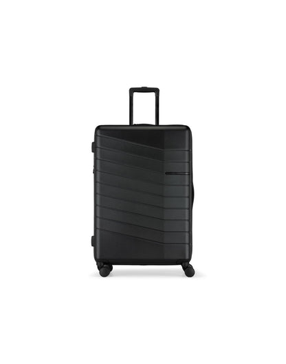 Bugatti Munich Hardside 28" Expandable Spinner in black, front view.