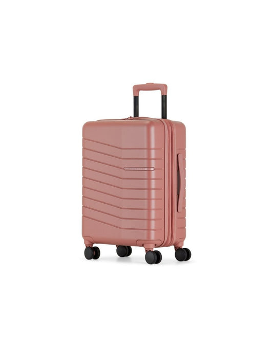 Product Image – Bugatti Munich Hardside Carry-on Spinner in brick, front angled view.