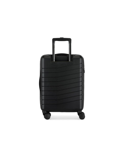 Bugatti Munich Hardside Carry-on Spinner in black, back view.