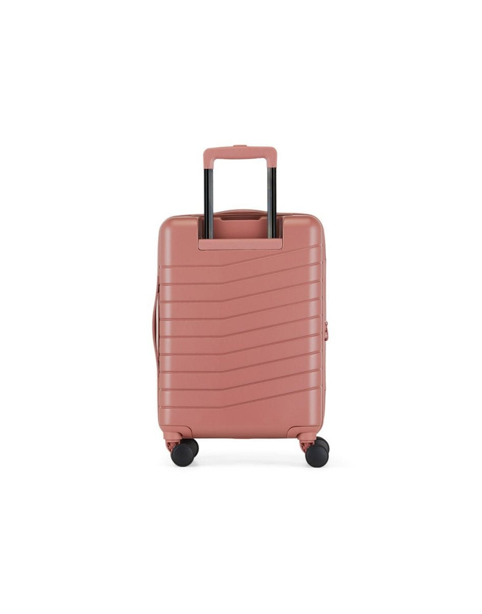 Bugatti Munich Hardside Carry-on Spinner in brick, back view.