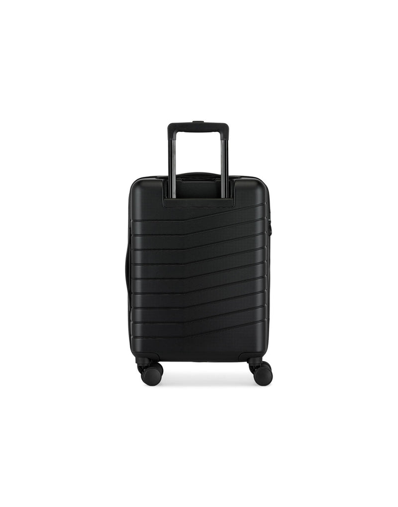 Bugatti Munich Hardside Carry-on Spinner in black, back view.