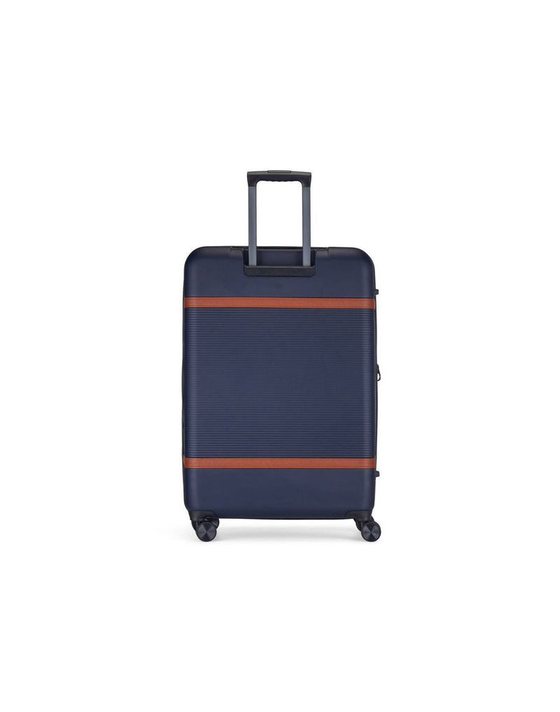 Bugatti Wellington Hardside 28" Expandable Spinner in Navy, back view.