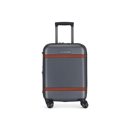 Bugatti Wellington Hardside Carry-on Spinner in Pewter colour, front view.