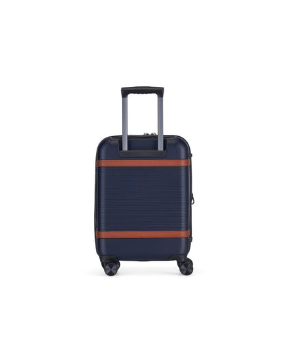 Bugatti Wellington Hardside Carry-on Spinner in Navy, back view.