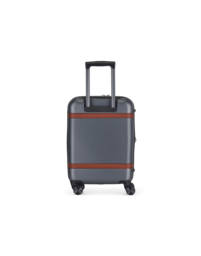 Bugatti Wellington Hardside Carry-on Spinner in Pewter colour, back view.