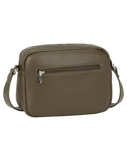 David Jones Shoulder Bag, khaki, back view