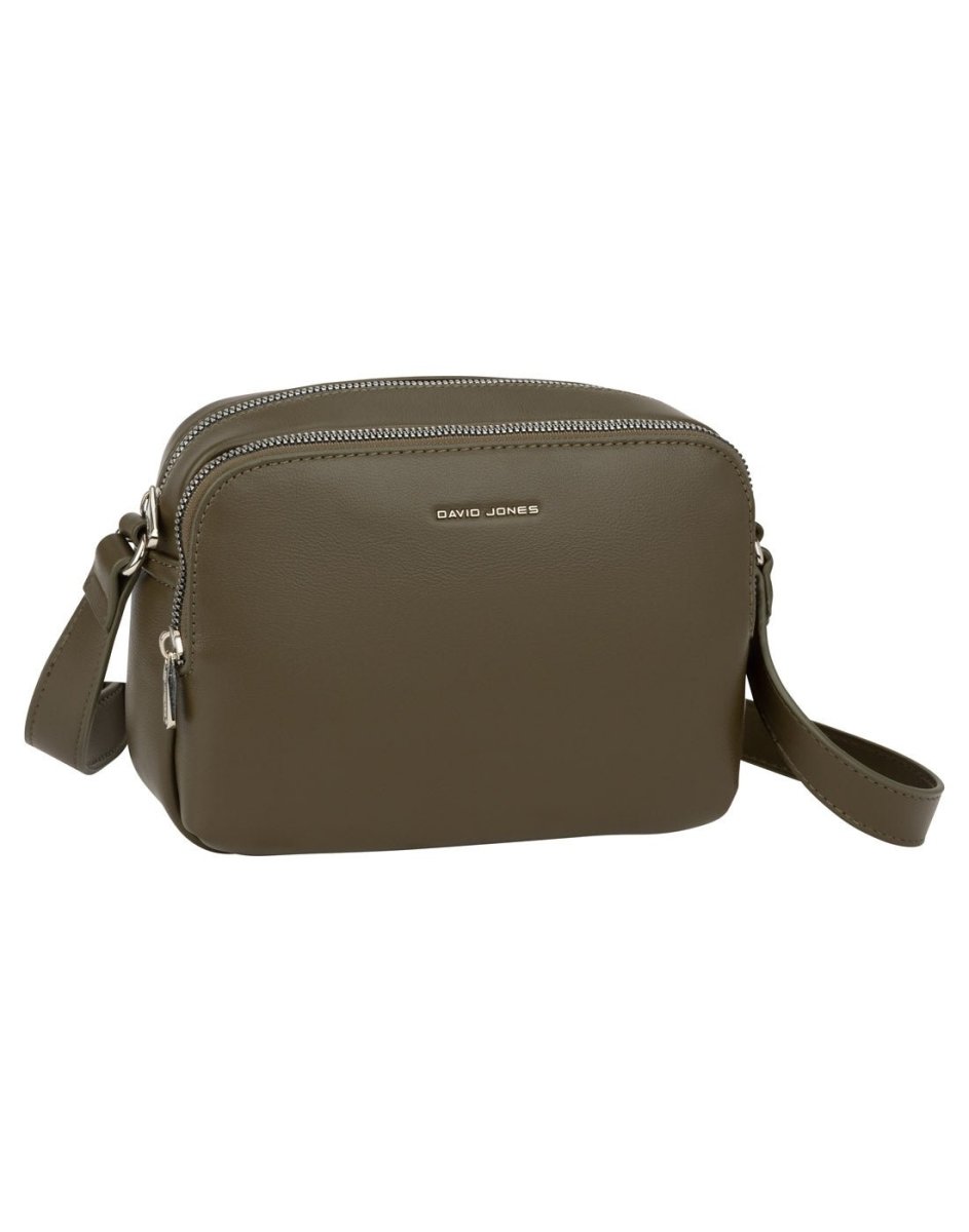 David Jones Shoulder Bag, khaki, front view