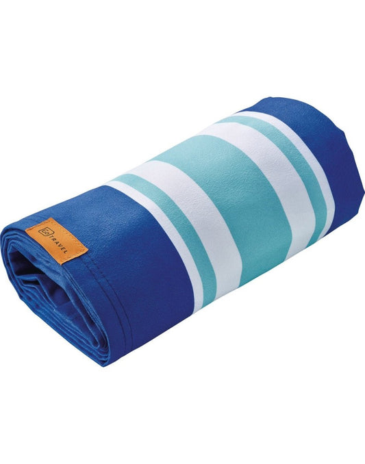 Product Image – Go Travel Travel Towel XL, rolled up, side angle view.