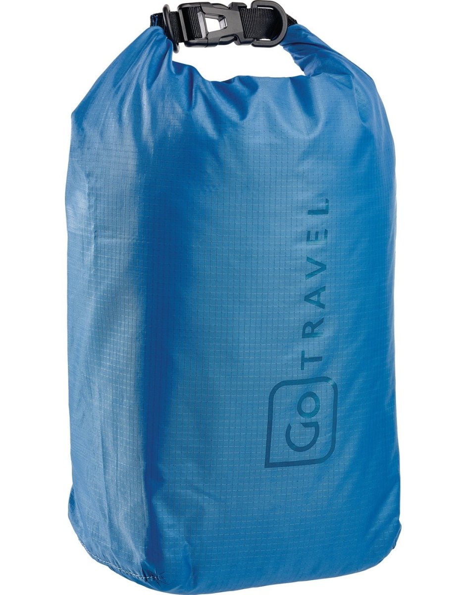 Go Travel Wet/Dry Bag in blue, front view.