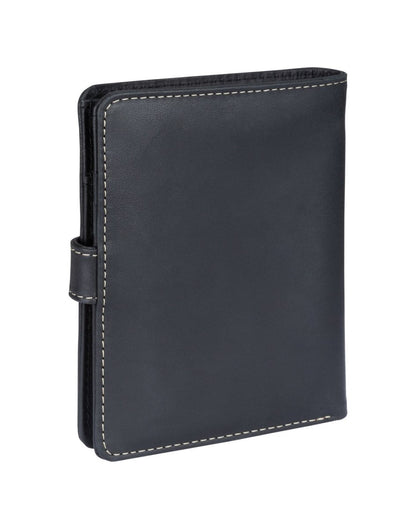 Leather RFID Passport Wallet With Tab Closure